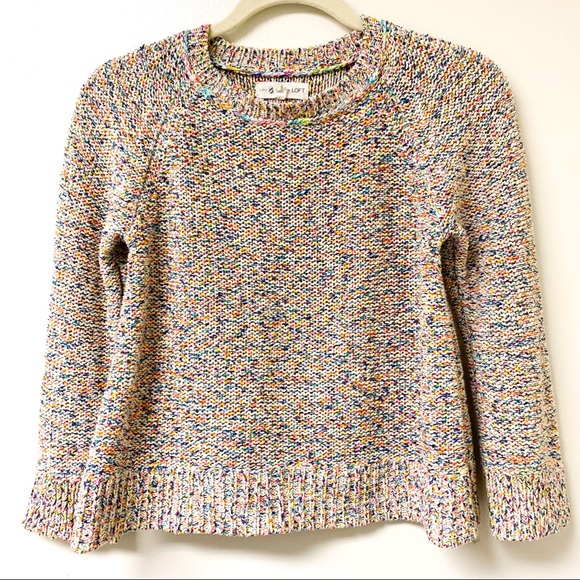 Lou & Grey Sweaters - Lou & Grey Rainbow Stitch Sweater Cropped